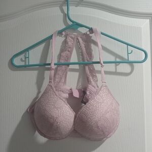 XOXO Lace Racerback Bra in Soft Pink